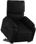 vidaXL Relaxsessel mit Aufstehhilfe Schwarz Kunstleder
