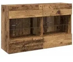 vidaXL TV-Wandschrank Altholz 98,5 x 30 x 60,5 cm Holzwerkstoff