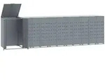 DELUKE M&uuml;lltonnenbox GORILO f&uuml;r 6 Tonnen Grau 414x79x117 cm Stahl 