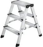TecTake GmbH tectake Doppelseitige Trittleiter Aluminium, klappbar, rutschfest...