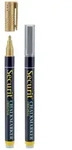 Securit&reg; 2er-Set Fl&uuml;ssigkreidemarker &ndash; Gold und Silber &ndash; Rundspitze 1-2mm