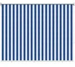 vidaXL Au&szlig;enrollo 90% UV-Block Blau-wei&szlig; gestreift 200 x 140 cm HDPE