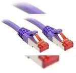 Lindy 47825 Cat6 S/FTP Kabel, violett, 3.00m Patchkabel