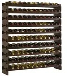 PROREGAL Weinregal NAVARRA aus Holz HxBxT 135x123x28cm 120 Flaschen 10 Ebenen schmal