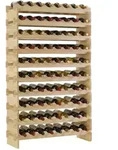 PROREGAL Weinregal NAVARRA aus Holz HxBxT 135x84x28cm 80 Flaschen 10 Ebenen schmal