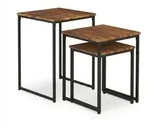 Relaxdays Beistelltisch 3er Set, stapelbar, Industrie Design, Satztisch 3 Gr&ouml;&szlig;en,