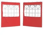 vidaXL Partyzelt-Seitenteil 2 Stk. 200 x 195 cm Rot PE und Stahl