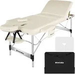 TECTAKE 3 Zonen Massageliege Ko Tao, Tragetasche, Aluminiumgestellbeige