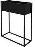 ML-Design Blumenst&auml;nder Metall schwarz 60&times;25&times;78 cm, rechteckiger...