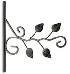 Relaxdays Blumenhaken mit Bl&auml;tter-Motiv, Halter f&uuml;r Wand, Pflanze,...