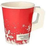 Starpak 50 Trinkbecher mit Henkel, Pappe 0,2 l &Oslash; 8 cm &middot; 9,3 cm "Winter Time"