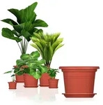 BigDean 5X Blumentopf &Oslash; 25 cm Farbe Terrakotta & Untersetzer Kunststoff...