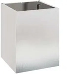 vidaXL Gartenblumentopf Silber Edelstahl