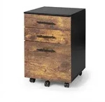 Relaxdays Rollcontainer, 3 Schubladen, H&auml;ngeregister, HxBxT: 57,5 x 40 x 40 cm,