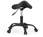 Drehhocker / Sattelstuhl Sattix PU schwarz hjh OFFICE