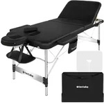 TECTAKE 3 Zonen Massageliege Ko Tao, Tragetasche, Aluminiumgestellschwarz