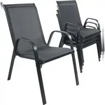 VCM Gartenstuhl Sonlas Anthrazit H. 89 x B. 56 x T. 73 cm