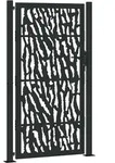 vidaXL Gartentor Schwarz 105x180 cm Stahl Spurendesign