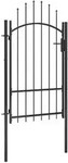 vidaXL Gartentor Stahl Schwarz : Gr&ouml;&szlig;e - 1x2,2 m
