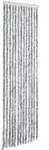 vidaXL Insektenschutz-Vorhang Wei&szlig; und Grau 56x185 cm Chenille