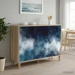 vidaXL Sideboard RAALTE Sonoma 102 x 33 x 75 cm Holzwerkstoff