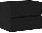 vidaXL Sp&uuml;lbeckenschrank Schwarz Eiche 60x38,5x45 cm Holzwerkstoff