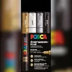 Faber Castell Marker UNI POSCA PC-1MC 0,7 mm 4er Set SWSG
