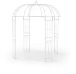 Relaxdays Rosenpavillon Metall, HBT: 269 x 211 x 211 cm, Rankhilfe Kletterpflanzen,