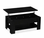 Relaxdays Couchtisch aufklappbar, HBT: 42x98x50 cm, Wohnzimmertisch mit Stauraum,