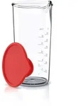 Arendo Messbecher mit Deckel, 600 ml, 20 Unzen, Klarsichtbecher aus Kunststoff,...