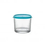 Bormioli Runder Glasbeh&auml;lter &Oslash; 10 cm H 8,7 Frigoverre mit luftdichtem Deckel,