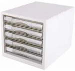 deli E9777 Schubladenbox, PP, 5 Schubladen, 27,5x34x26 cm