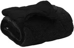 vidaXL Sommerdecke Schwarz 200 x 200 cm Mikrofaser und Teddy-Fleece