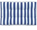 vidaXL Palettenkissen Blau Wei&szlig; Gestreift 120x80x12 cm Stoff
