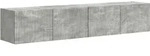 vidaXL TV-Wandschrank 2 pcs Beton 60 x 31 x 29,5 cm Holzwerkstoff