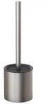 Relaxdays WC-B&uuml;rstenhalter Metall, HxD: 36,5x10 cm, Toilettenb&uuml;rste aus Kunststoff,