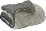 vidaXL Sommerdecke Hellgrau 200 x 200 cm Mikrofaser und Teddy-Fleece
