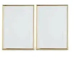 Relaxdays Bilderrahmen 2er Set, Din A4, Passepartout 15x20 cm, Glasscheibe,