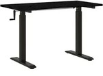 Schreibtisch in Schwarz und Dunkelbraun, 120 x 60 cm, Modell Orion Stella aus