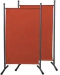 QUICK STAR 2 St&uuml;ck Paravent 1tlg. 180x78cm Rotorange