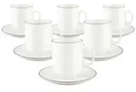 Seltmann Weiden Sento Home Pure Lines Kaffeebecher mit Untertasse 400 ml 6er Set -