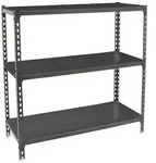 SimonRack Metallregal, 900x900x400 mm, 3 Ebenen, Metallboden, 180 kg Biegepunkt,