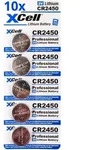 XCell 50x CR2450 Lithium-Knopfzelle 3V / 620mAh (10x 5er Pack)