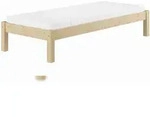 Erst-Holz Massivholzbett Futonbett 100x200 Kiefer unbehandelt V-60.35N-10...