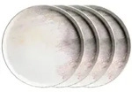 M&Auml;SER Teller flach 27 cm, 4-er Set, postsicher, Serie AQUARELLIA LILA