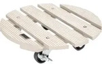 WAGNER Pflanzenroller WPC &Oslash; 29 x 7,5 cm, f&uuml;r au&szlig;en & innen, hellgrau,...