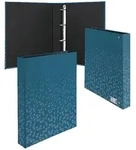 Herma Fotobook A4, 46 mm R&uuml;ckenbreite 4D-Ring Karton blau veredelt