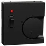 Merten System M, Zentralplatte Thermostat, schwarz matt, Aqua Plastic