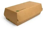 PAPSTAR 25 Baguetteboxen, Pappe "pure" 7,5 cm x 10,7 cm x 22 cm braun "100%...