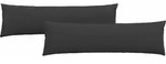 vidaXL Sofakissen 2 pcs Schwarz 145 x 40 cm Stoff
